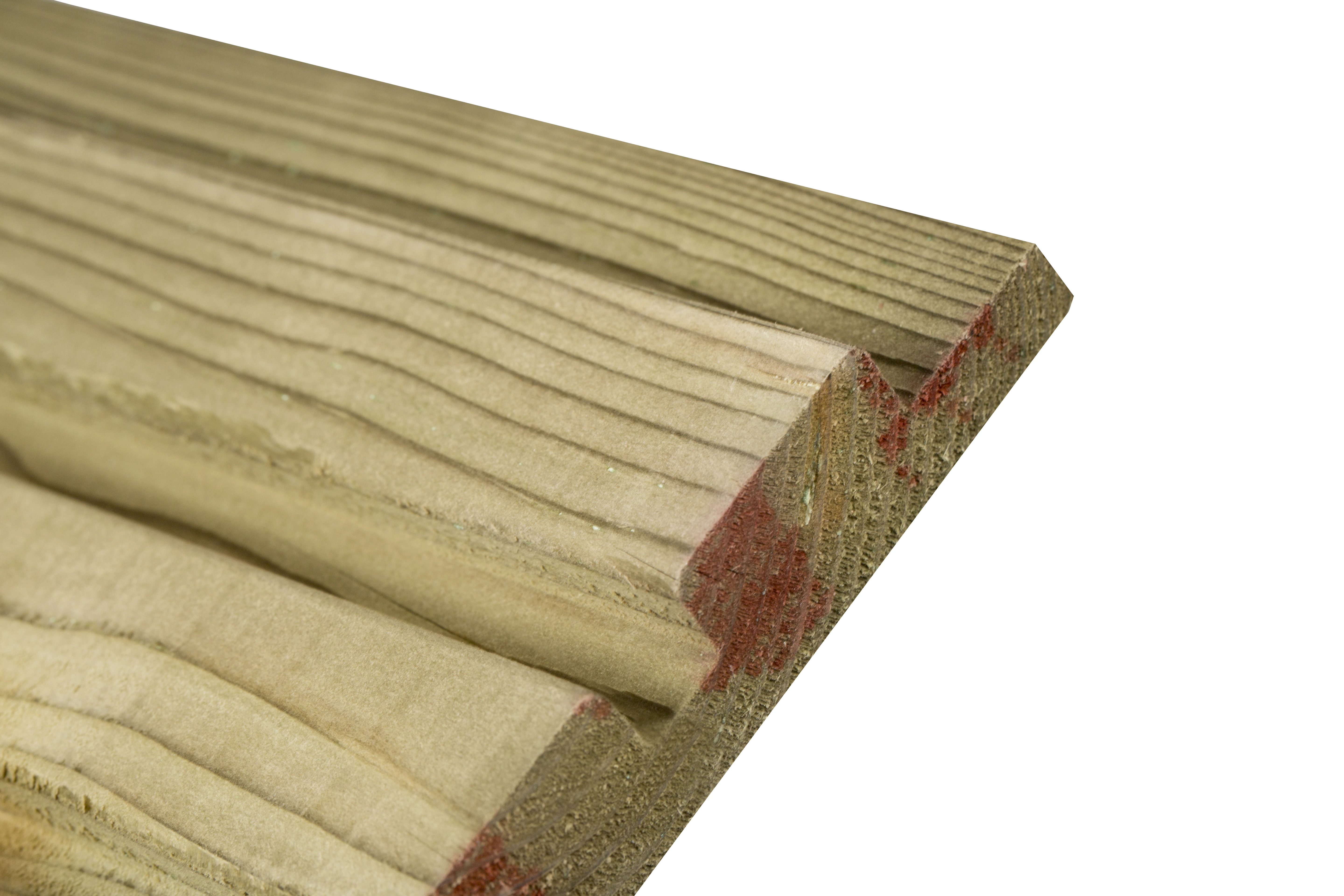 Vuren Triple Rhombusprofiel 2.2 x 14.5 cm (22 x 145 mm) Geïmpregneerd - Lengte 480 cm - Afbeelding 2